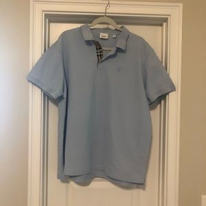 Burberry blue polo xxxl monogram montif cotton pique 3xl